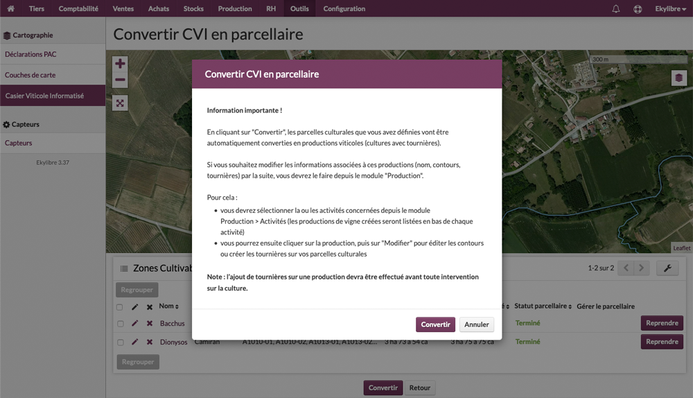 Validation de la conversion