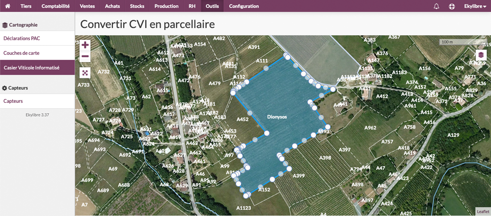 Contour parcelle