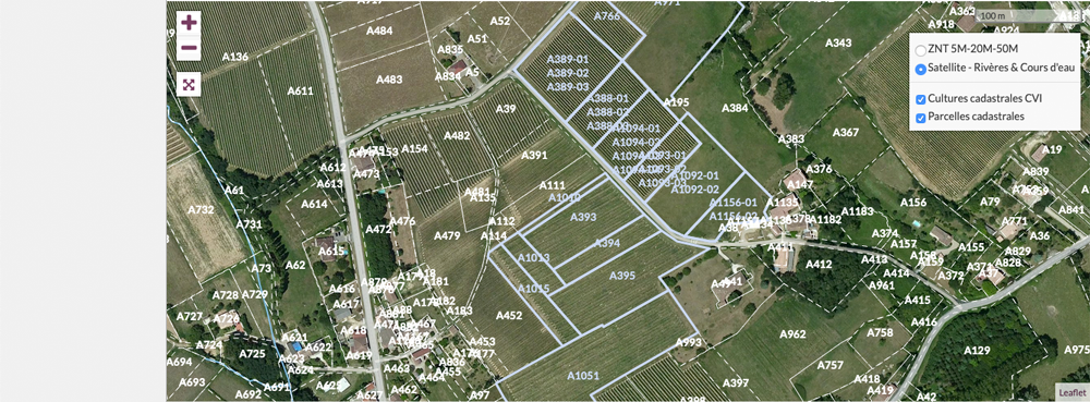 Zoom CVI et cadastre
