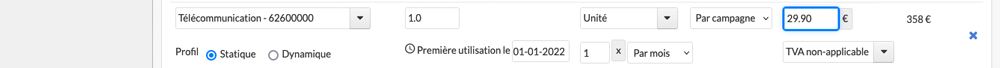 Modifier une dépense