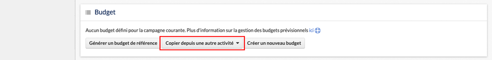 Créer le budget
