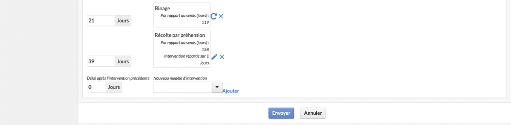Sélection modèle d'intervention